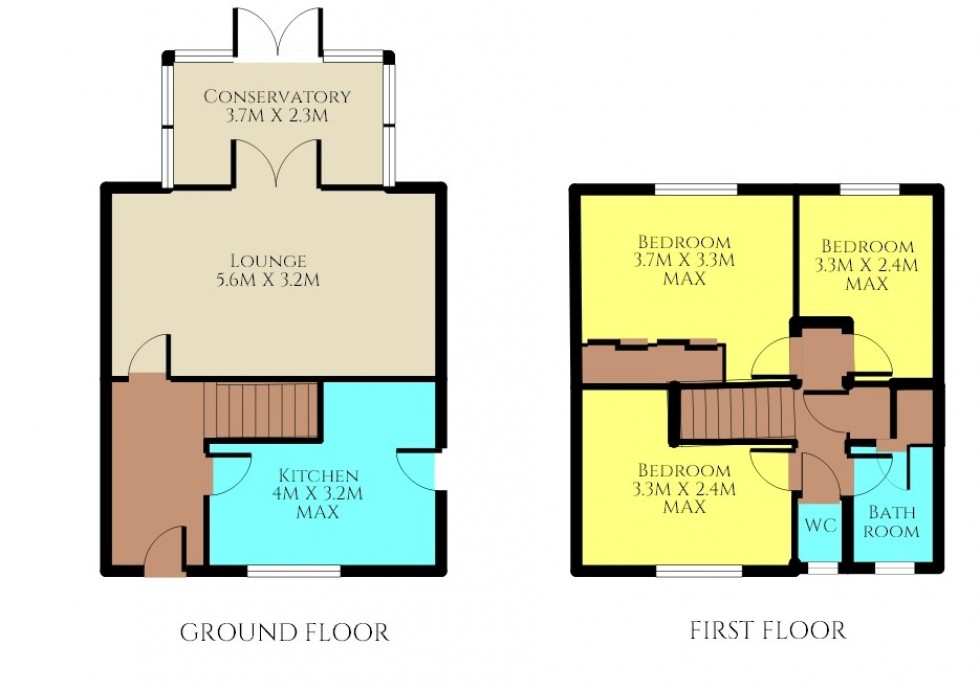 Floorplan for Telford Avenue, Stevenage, Hertfordshire