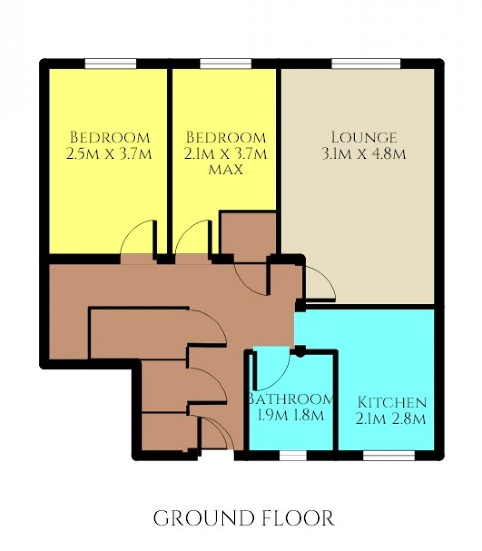 Floorplan for Baron Court, Stevenage, Hertfordshire