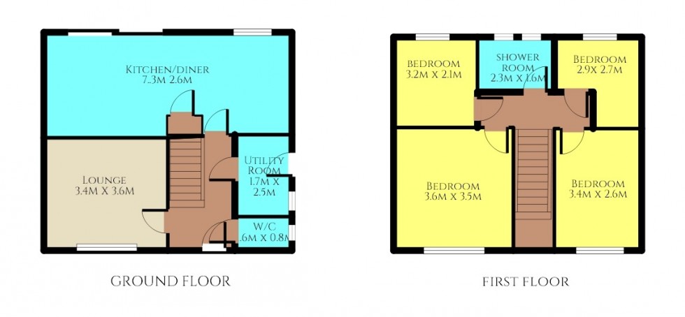 Floorplan for Nodes Drive, Stevenage, Hertfordshire