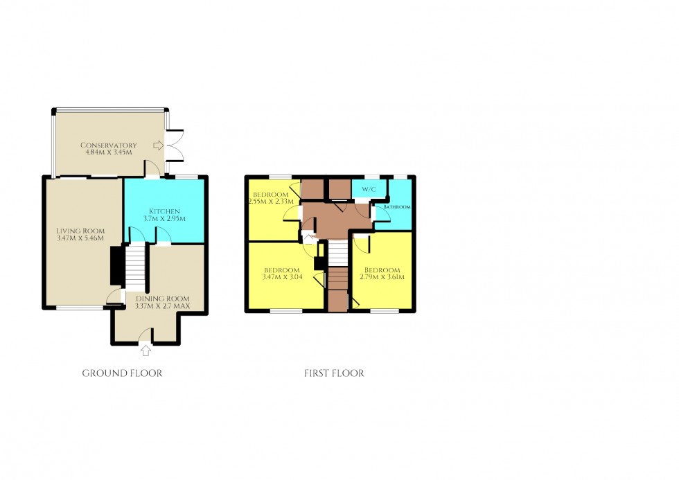 Floorplan for Broadwater Crescent, Stevenage, Hertfordshire