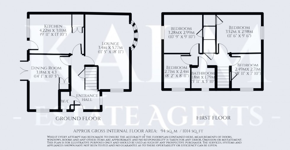 Floorplan for Oaks Cross, Stevenage, Hertfordshire