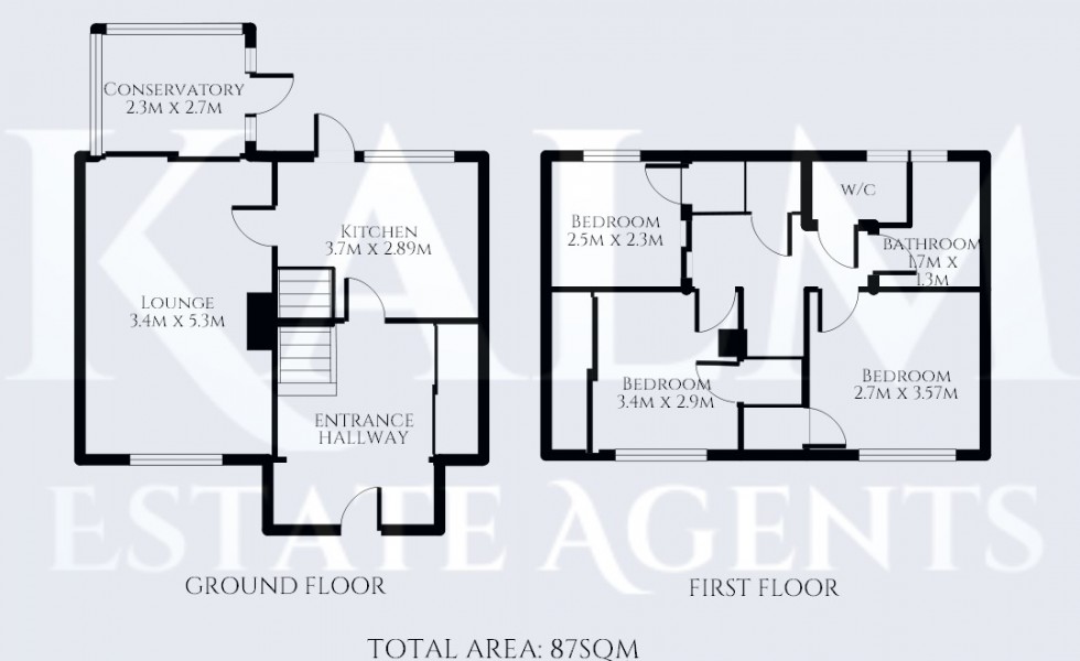 Floorplan for Oakfields, Stevenage, Hertfordshire