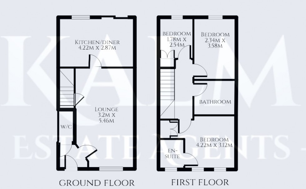Floorplan for Fairfield Way, Stevenage, Hertfordshire