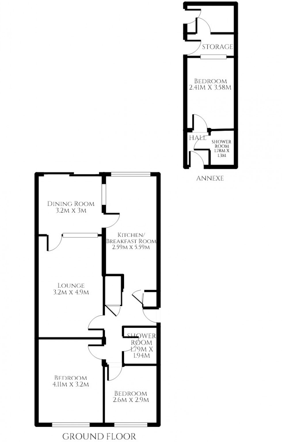 Floorplan for Woodland Way, Stevenage, Hertfordshire
