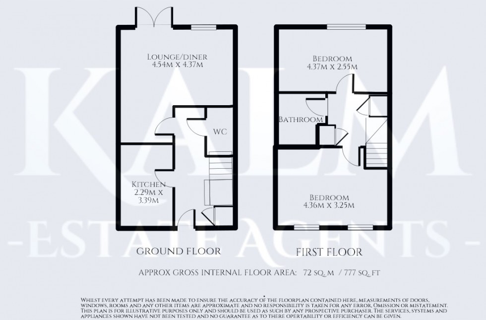 Floorplan for Stotfold, Hitchin, Bedfordshire