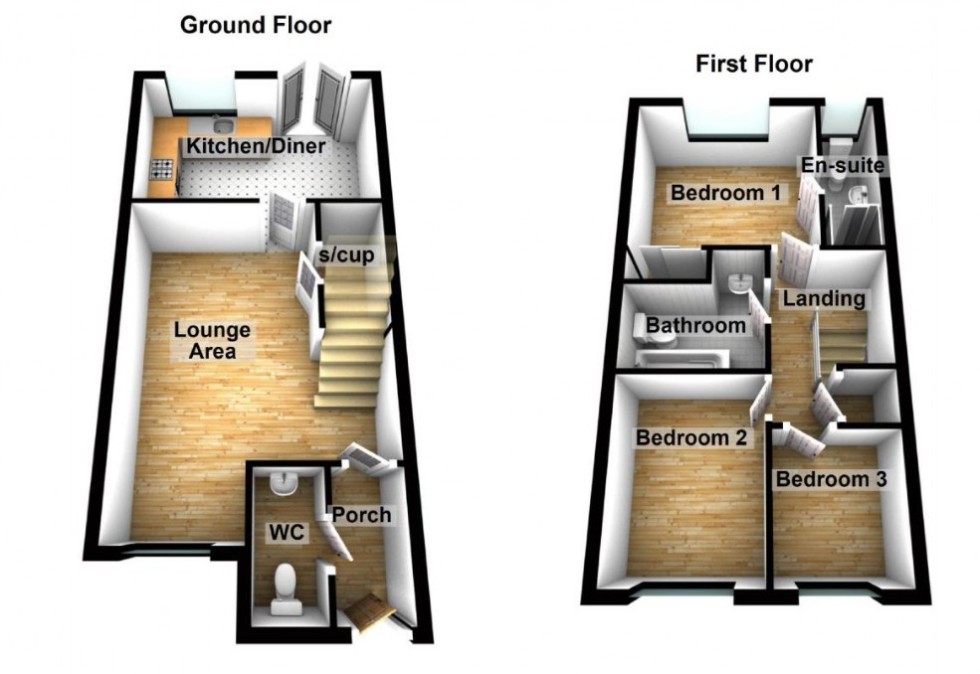 Floorplan for Bray Drive, Stevenage, Hertfordshire