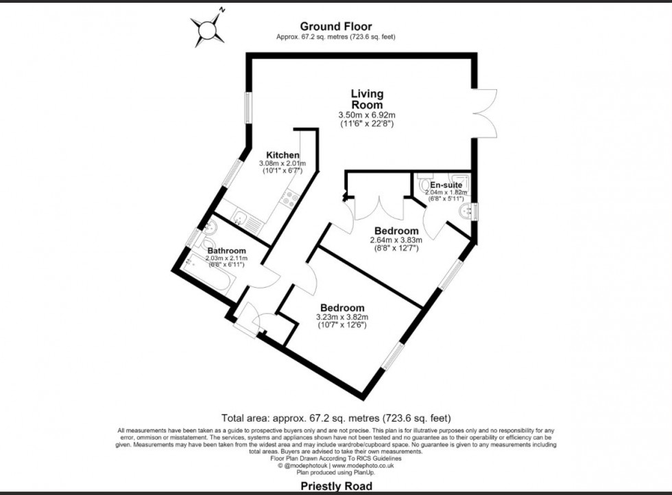 Floorplan for Priestley Road, Stevenage, Hertfordshire