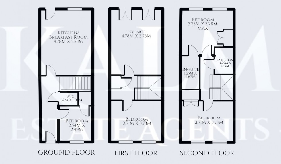 Floorplan for Merrick Close, Stevenage, Hertfordshire