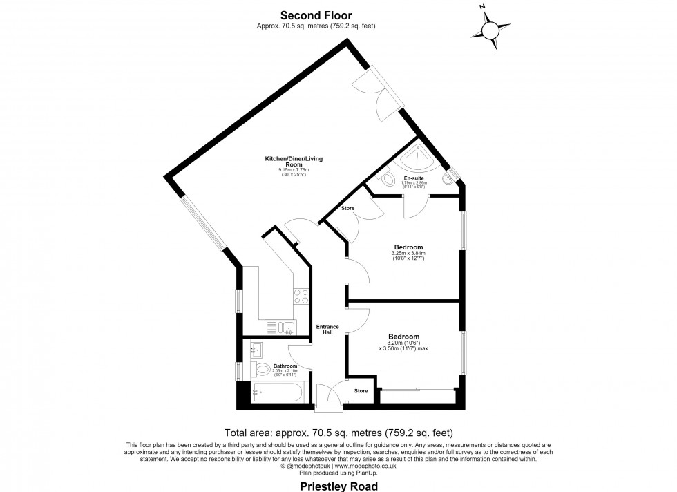 Floorplan for Priestley Road, Stevenage, Hertfordshire